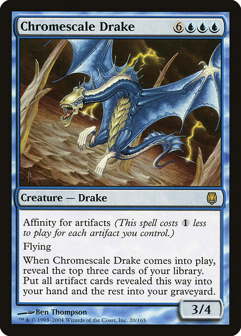 Chromescale Drake - Darksteel Magic card