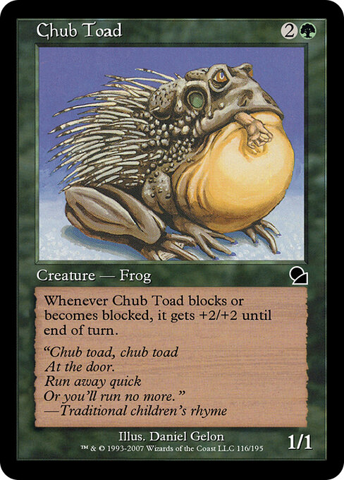 Chub Toad - Masters Edition (#116) - Illustrated by Daniel Gelon - Magic: The Gathering Card