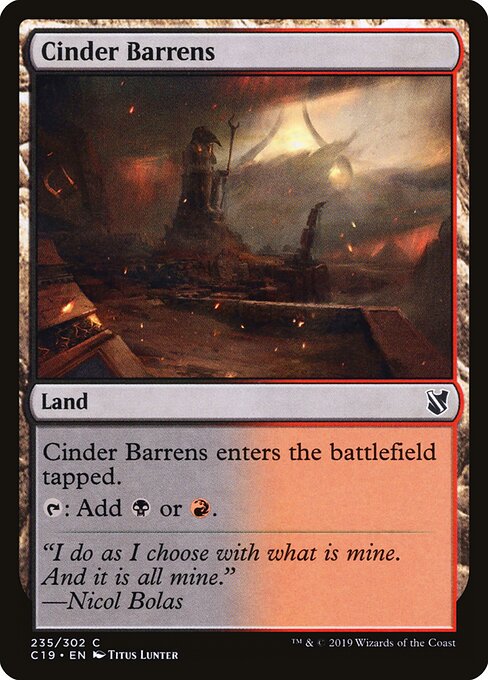 Cinder Barrens - Commander 2019 Magic card