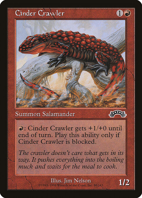 Cinder Crawler - Exodus (#80) - Illustrated by Jim Nelson - Magic: The Gathering Card
