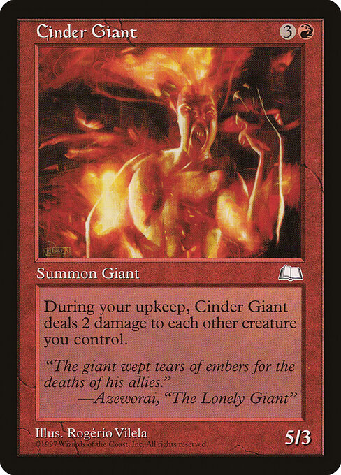 Cinder Giant - Weatherlight Magic card