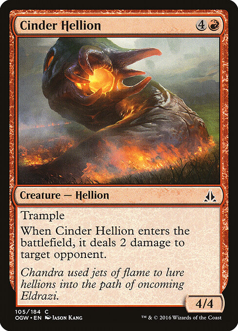Cinder Hellion - Oath of the Gatewatch Magic card
