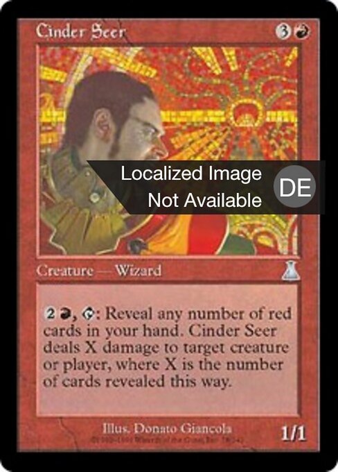 燃えがらの予見者 (Cinder Seer) - Urza's Destiny (#78) - Illustrated by Donato Giancola - Magic: The Gathering Card