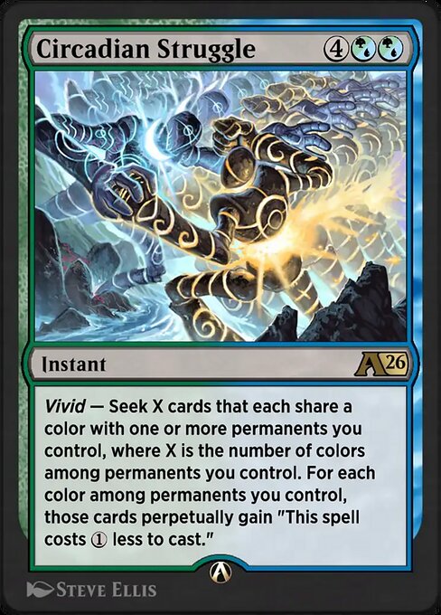 Circadian Struggle - Alchemy: Lorwyn Eclipsed (#18) - Illustrated by Steve Ellis - Magic: The Gathering Card