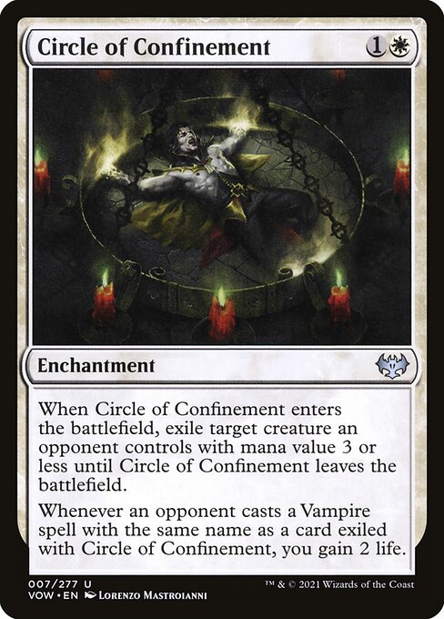 Circolo di Confinamento (Circle of Confinement) - Innistrad: Crimson Vow (#329) - Illustrated by Dan Murayama Scott - Magic: The Gathering Card