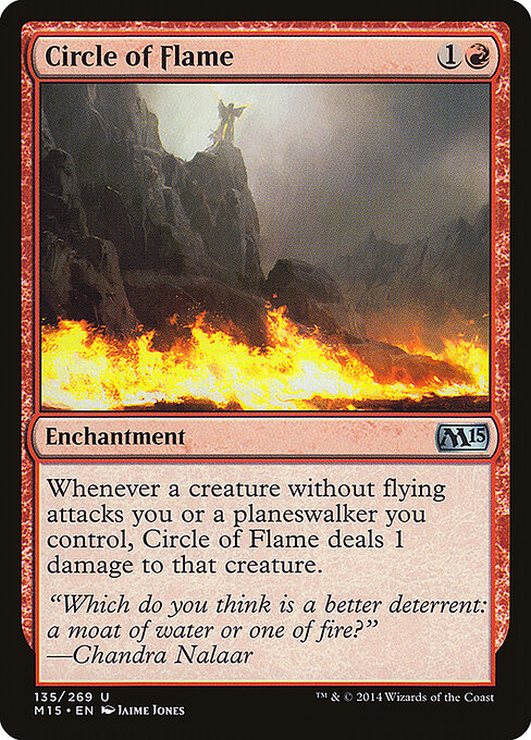Circle of Flame - Magic 2015 (#135) - Illustrated by Jaime Jones - Magic: The Gathering Card