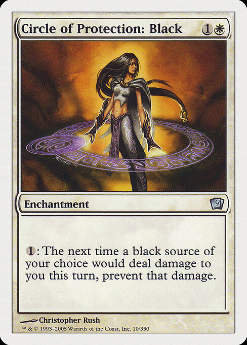 Circle of Protection: Black - Ninth Edition Magic card