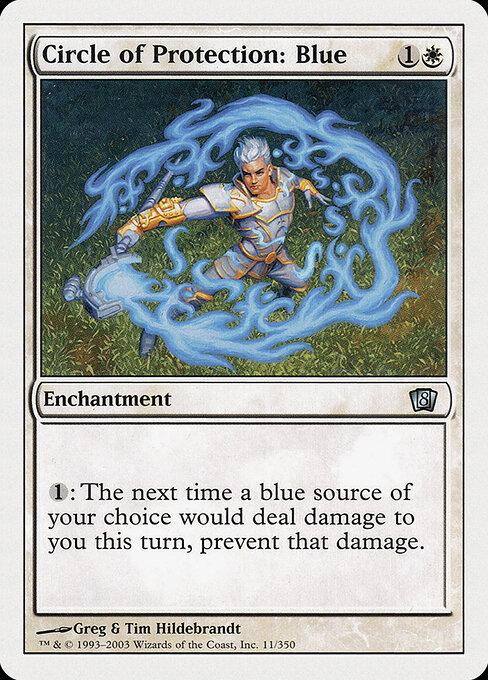 Circle of Protection: Blue - Eighth Edition Magic card