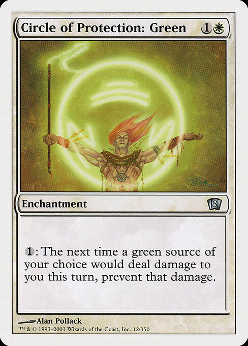 Circle of Protection: Green - Eighth Edition Magic card
