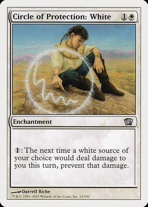 Circle of Protection: White - Eighth Edition Magic card