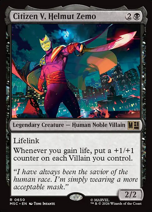 Citizen V, Helmut Zemo - Marvel Super Heroes Commander Magic card