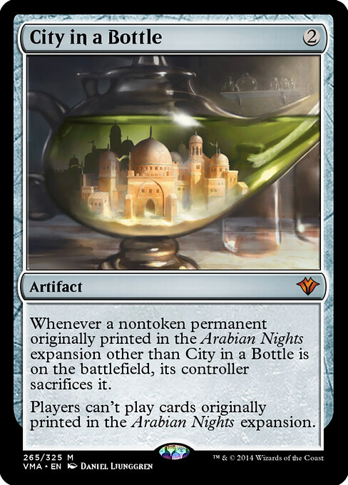 City in a Bottle - Vintage Masters (#265) - Illustrated by Daniel Ljunggren - Magic: The Gathering Card