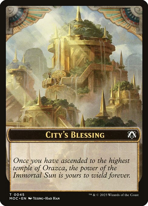City's Blessing - Murders at Karlov Manor Commander Tokens (#28) - Illustrated by Carlos Palma Cruchaga - Magic: The Gathering Card