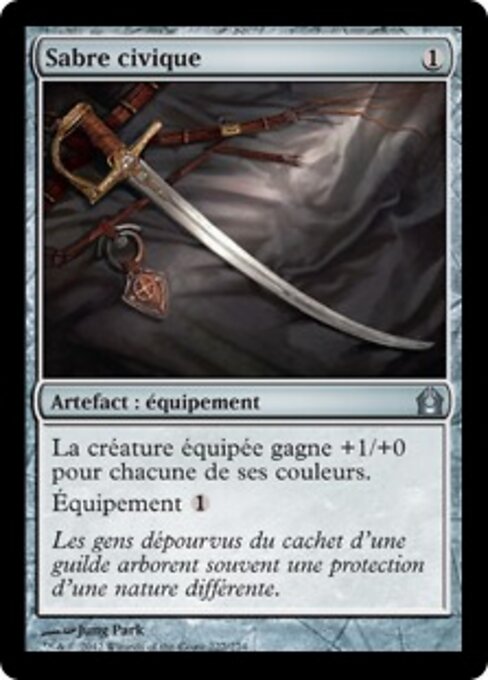 Sabre civique (Civic Saber) - Ravnica Remastered (#254) - Illustrated by Jung Park - Magic: The Gathering Card