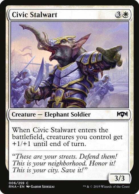 Civic Stalwart - Ravnica Allegiance Magic card