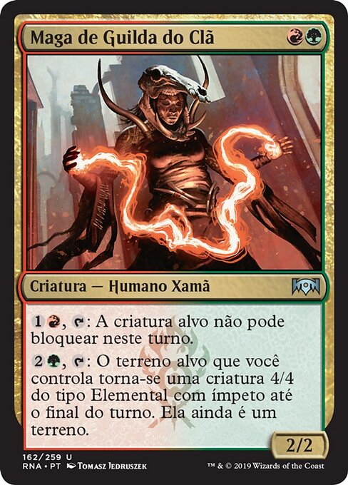 Maga de Guilda do Clã (Clan Guildmage) - Ravnica Allegiance (#162) - Illustrated by Tomasz Jedruszek - Magic: The Gathering Card
