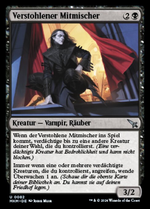 暗流干涉客 (Clandestine Meddler) - Murders at Karlov Manor (#82) - Illustrated by Jodie Muir - Magic: The Gathering Card