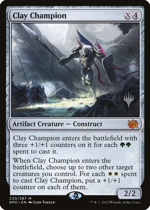 Champion aus Lehm (Clay Champion) - The Brothers' War (#362) - Illustrated by Leon Tukker - Magic: The Gathering Card