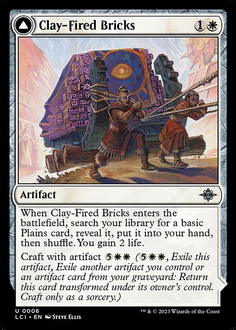 Clay-Fired Bricks // Cosmium Kiln - The Lost Caverns of Ixalan (#6) - Illustrated by Steve Ellis - Magic: The Gathering Card