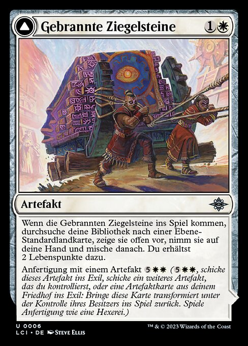 Clay-Fired Bricks // Cosmium Kiln - The Lost Caverns of Ixalan (#6) - Illustrated by Steve Ellis - Magic: The Gathering Card