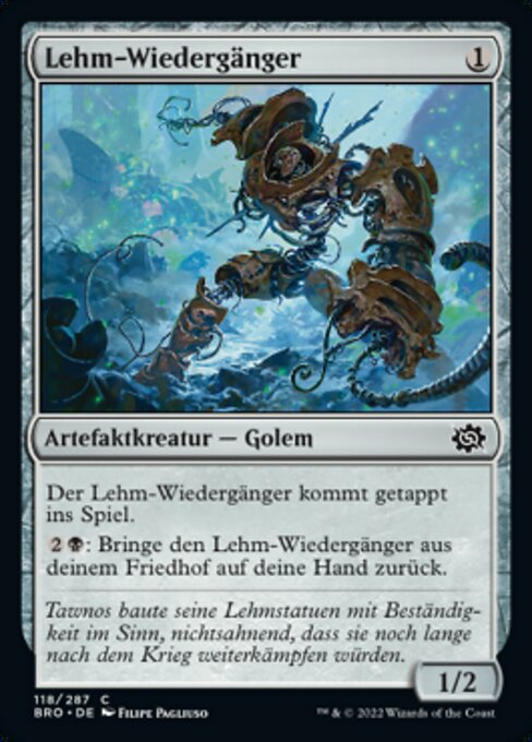 Lehm-Wiedergänger (Clay Revenant) - The Brothers' War (#118) - Illustrated by Filipe Pagliuso - Magic: The Gathering Card