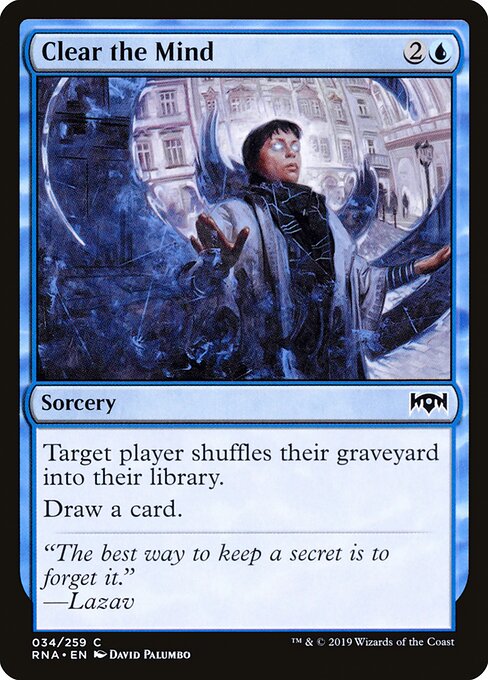 Clear the Mind - Ravnica Allegiance Magic card