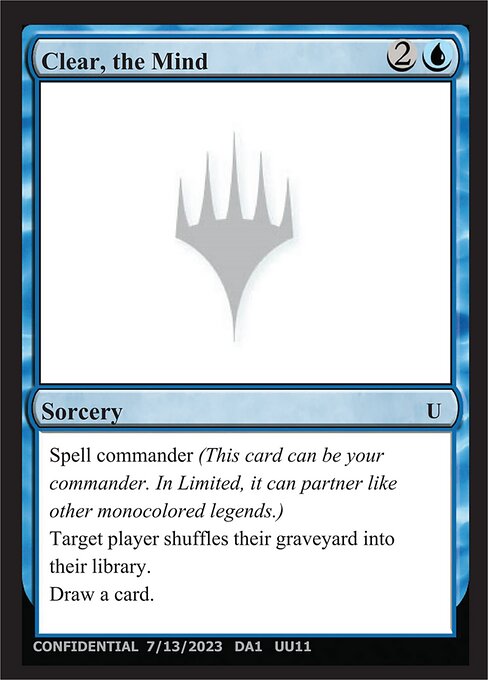 Clear, the Mind - Unknown Event Magic card