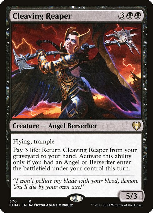 Cleaving Reaper - Kaldheim (#376) - Illustrated by Victor Adame Minguez - Magic: The Gathering Card