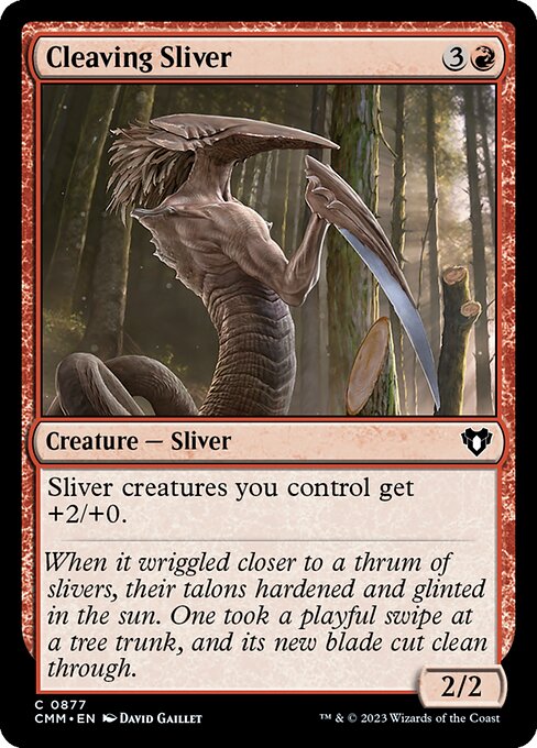 Cleaving Sliver - Jumpstart: Historic Horizons (#430) - Illustrated by David Gaillet - Magic: The Gathering Card
