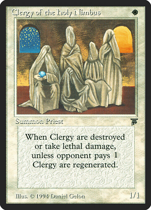 Clergy of the Holy Nimbus - Legends Magic card