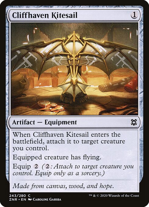 Cliffhaven Kitesail - Zendikar Rising (#243) - Illustrated by Caroline Gariba - Magic: The Gathering Card