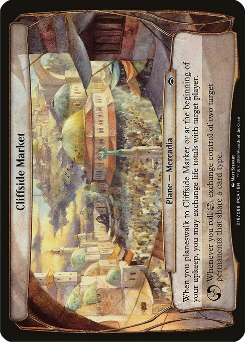 Cliffside Market - Planechase Anthology Planes (#18) - Illustrated by Matt Stewart - Magic: The Gathering Card