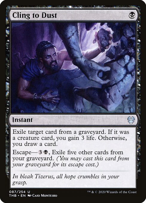 Cling to Dust - Theros Beyond Death (#87) - Illustrated by Caio Monteiro - Magic: The Gathering Card