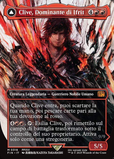 Clive, Ifrit's Dominant // Ifrit, Warden of Inferno art by Murakami Hisashi