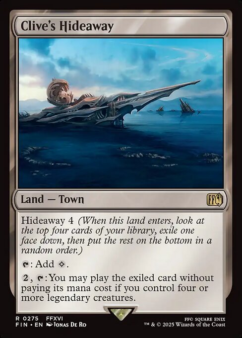 Clive's Hideaway - Final Fantasy (#275) - Illustrated by Jonas De Ro - Magic: The Gathering Card
