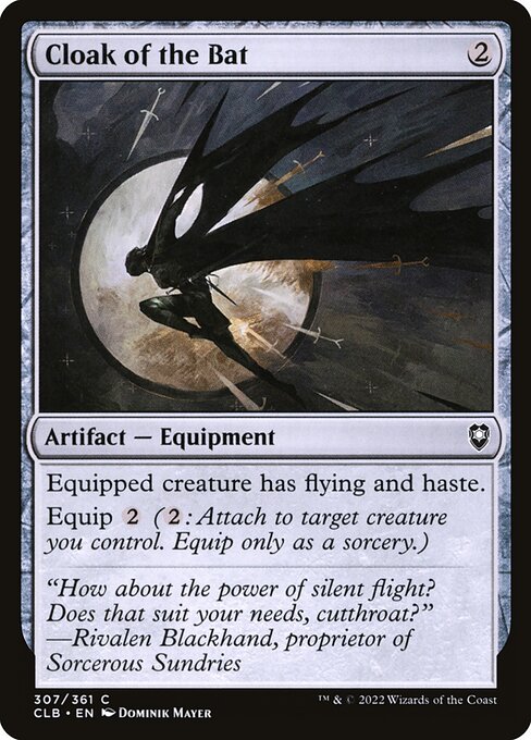 Cloak of the Bat - Commander Legends: Battle for Baldur's Gate Magic card