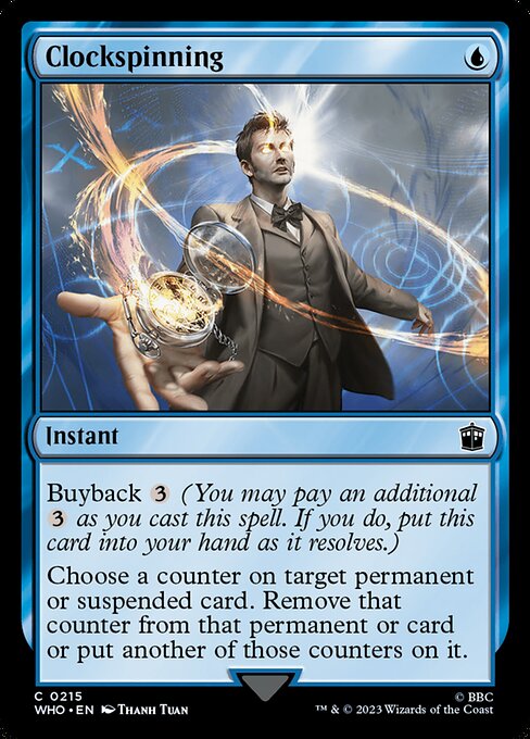 Tickendes Uhrwerk (Clockspinning) - Doctor Who (#215) - Illustrated by Thanh Tuấn - Magic: The Gathering Card