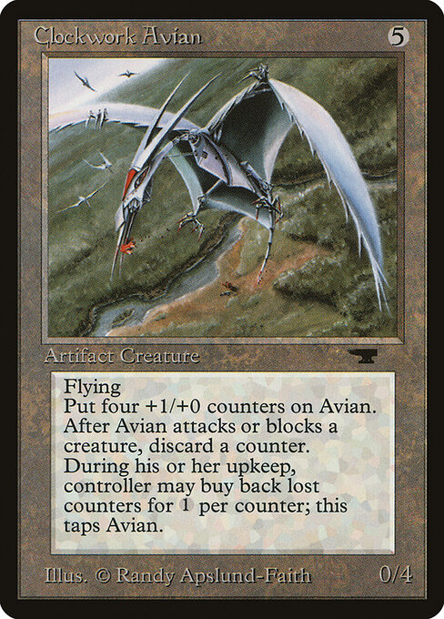 Clockwork Avian - Fourth Edition Foreign Black Border (#306) - Illustrated by Randy Asplund-Faith - Magic: The Gathering Card