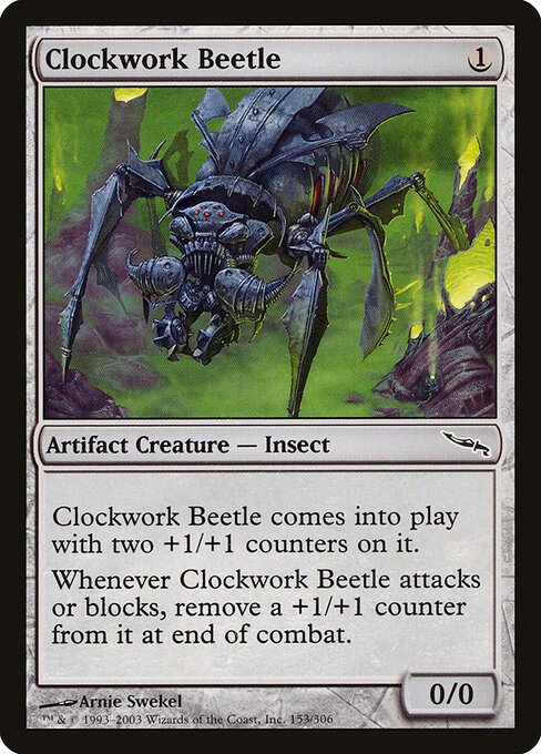 Clockwork Beetle - Mirrodin Magic card