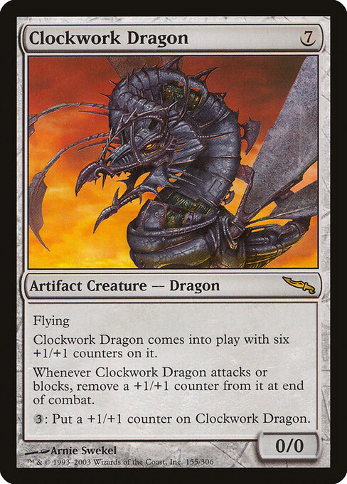 Clockwork Dragon - Mirrodin Magic card