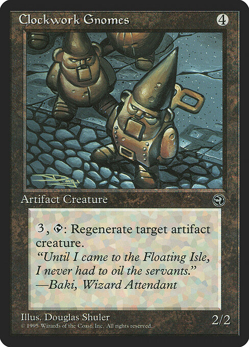 Gnomi Meccanici (Clockwork Gnomes) - Homelands (#102) - Illustrated by Douglas Shuler - Magic: The Gathering Card