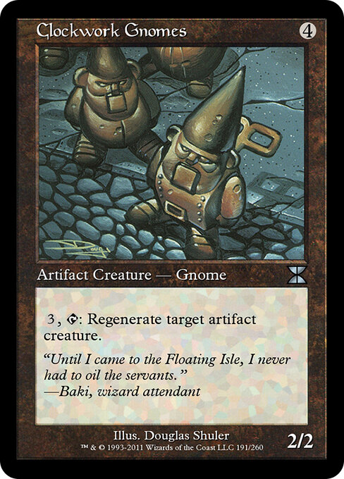 Clockwork Gnomes - Masters Edition IV (#191) - Illustrated by Douglas Shuler - Magic: The Gathering Card