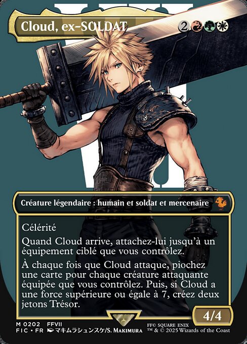 Cloud, Ex-SOLDAT (Cloud, Ex-SOLDIER) - Final Fantasy Commander (#210) - Illustrated by S. Makimura - Magic: The Gathering Card