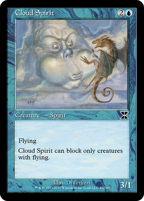 Cloud Spirit - Masters Edition IV (#42) - Illustrated by DiTerlizzi - Magic: The Gathering Card