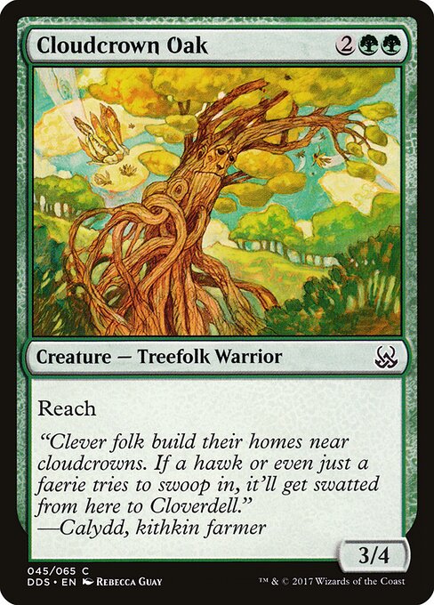雲冠の樫 (Cloudcrown Oak) - Duel Decks: Mind vs. Might (#45) - Illustrated by Rebecca Guay - Magic: The Gathering Card