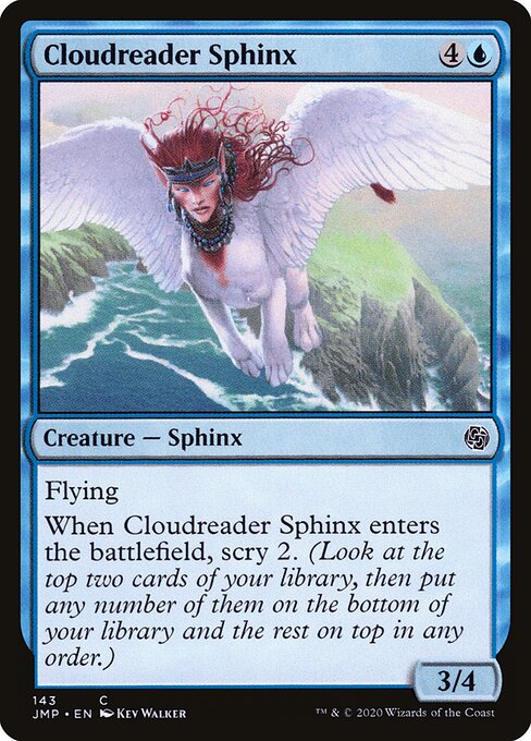 Cloudreader Sphinx - Jumpstart (#143) - Illustrated by Kev Walker - Magic: The Gathering Card