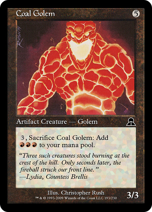 Coal Golem - Masters Edition III Magic card