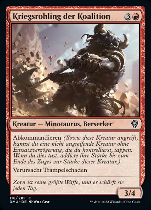 Bruto Bellicoso della Coalizione (Coalition Warbrute) - Dominaria United (#118) - Illustrated by Will Gist - Magic: The Gathering Card