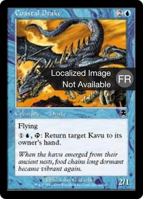 沿岸のドレイク (Coastal Drake) - Apocalypse (#22) - Illustrated by John Gallagher - Magic: The Gathering Card