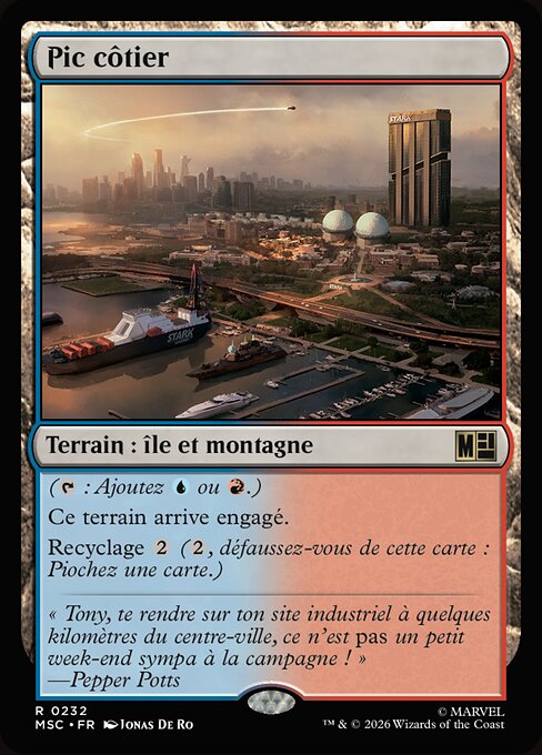 Pic côtier (Coastal Peak) - Marvel Super Heroes Commander (#232) - Illustrated by Jonas De Ro - Magic: The Gathering Card